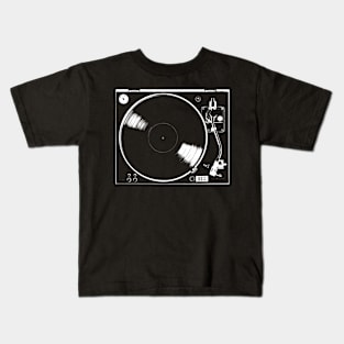 Turntable - Vinyl Record Analog Record Music Producer Kids T-Shirt